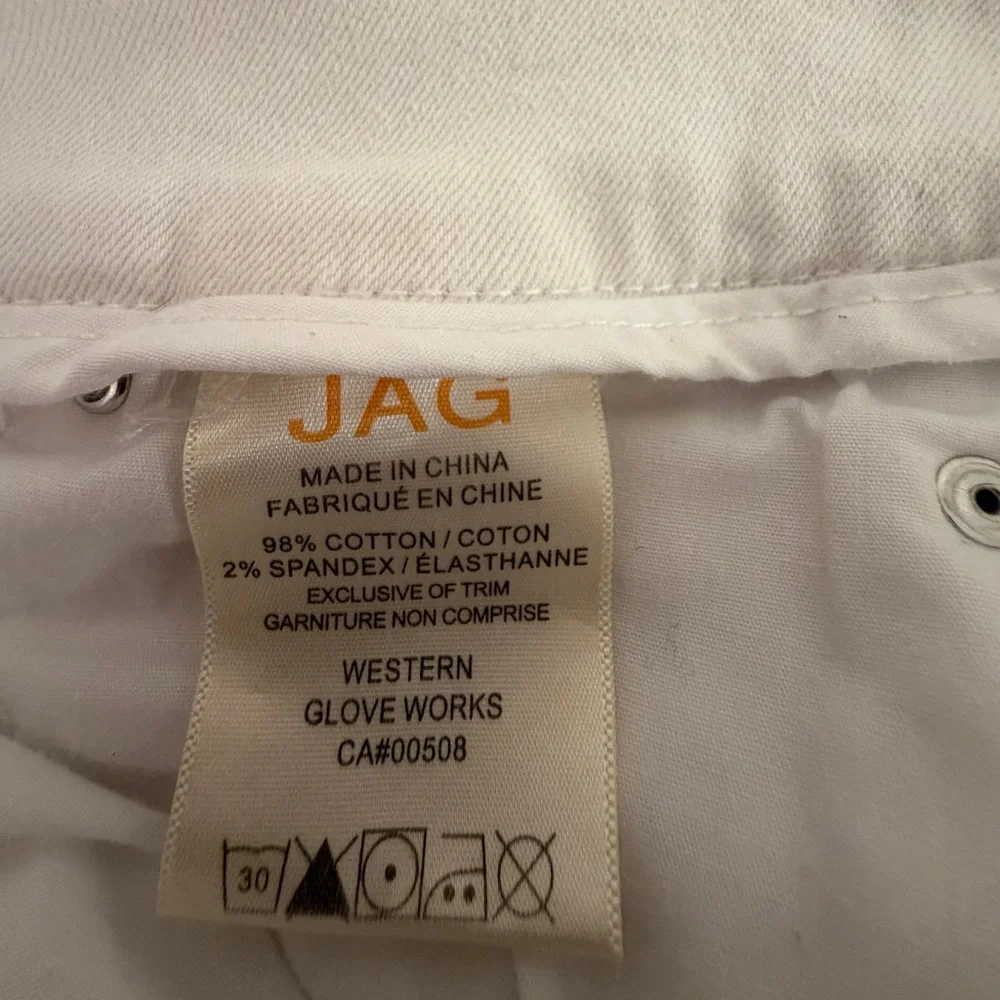 Jag Jeans - Pull On Sleek White Jeans, Size 10 - Picture 8 of 13